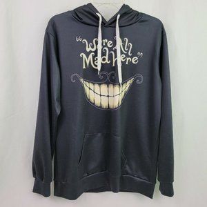 Cheshire Cat Black Sweatshirt L "We're All Mad He